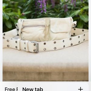 Free People Cream Belt Bag